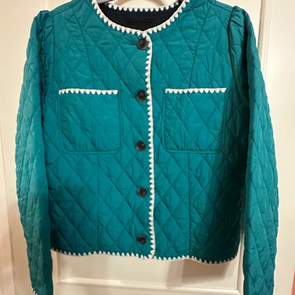 Talbots Teal Quilted Women's Jacket size L. New with tags